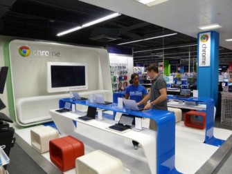 Chrome-Mini-Shop in einem britischen Elektronikmarkt (Bild: CNET Crave U.K.)