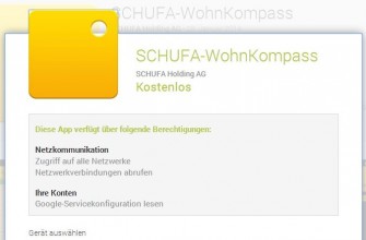 SCHUFA Wohnkompass Berechtigungen