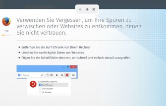 Mit dem Vergessen-Button lässt sich der Browserverlauf eines vorgegebenen Zeitraums unkompliziert löschen (Bild: Mozilla).