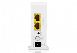 Besonderheit beim Air4820: zwei Etehrnet-Ports um Geräet ohen WLAN-Modul ins drahtlose Netz zu holen (Bild: AirTies)
