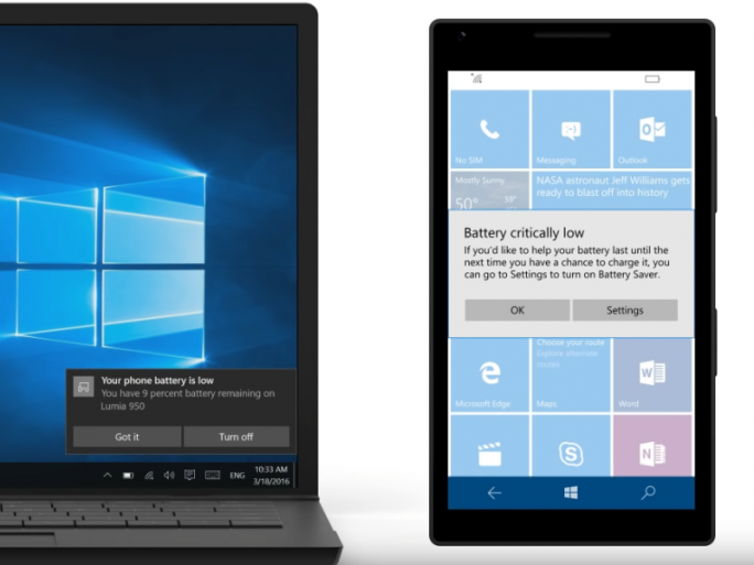 cortana-akkustand (Screenshot: ZDNet.de)
