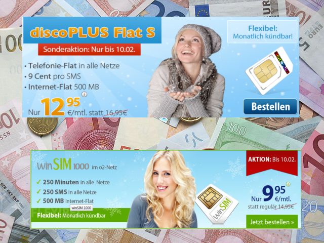 DiscoPLUS und WinSIM-Preisnachlässe