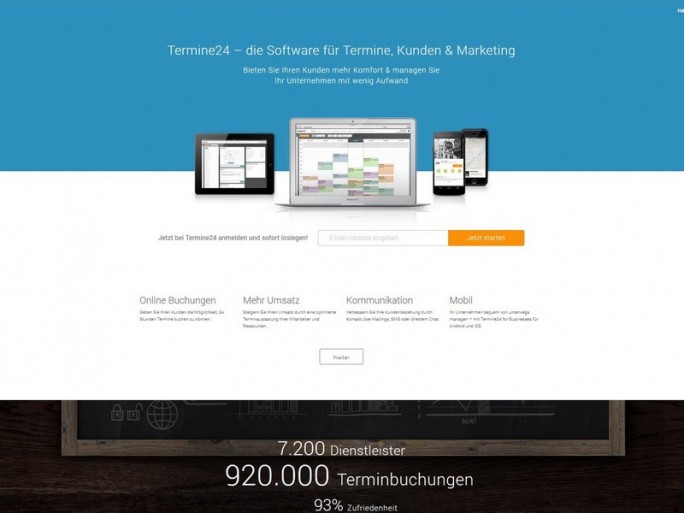 Screenshot Website Termine24 (Bild: Termine24)